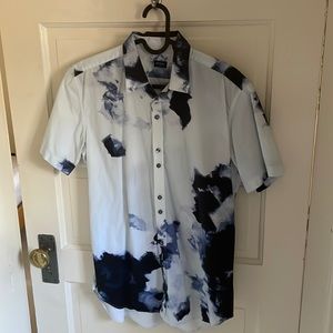 Paul Smith Men’s Shirt - Blue Tie Dye